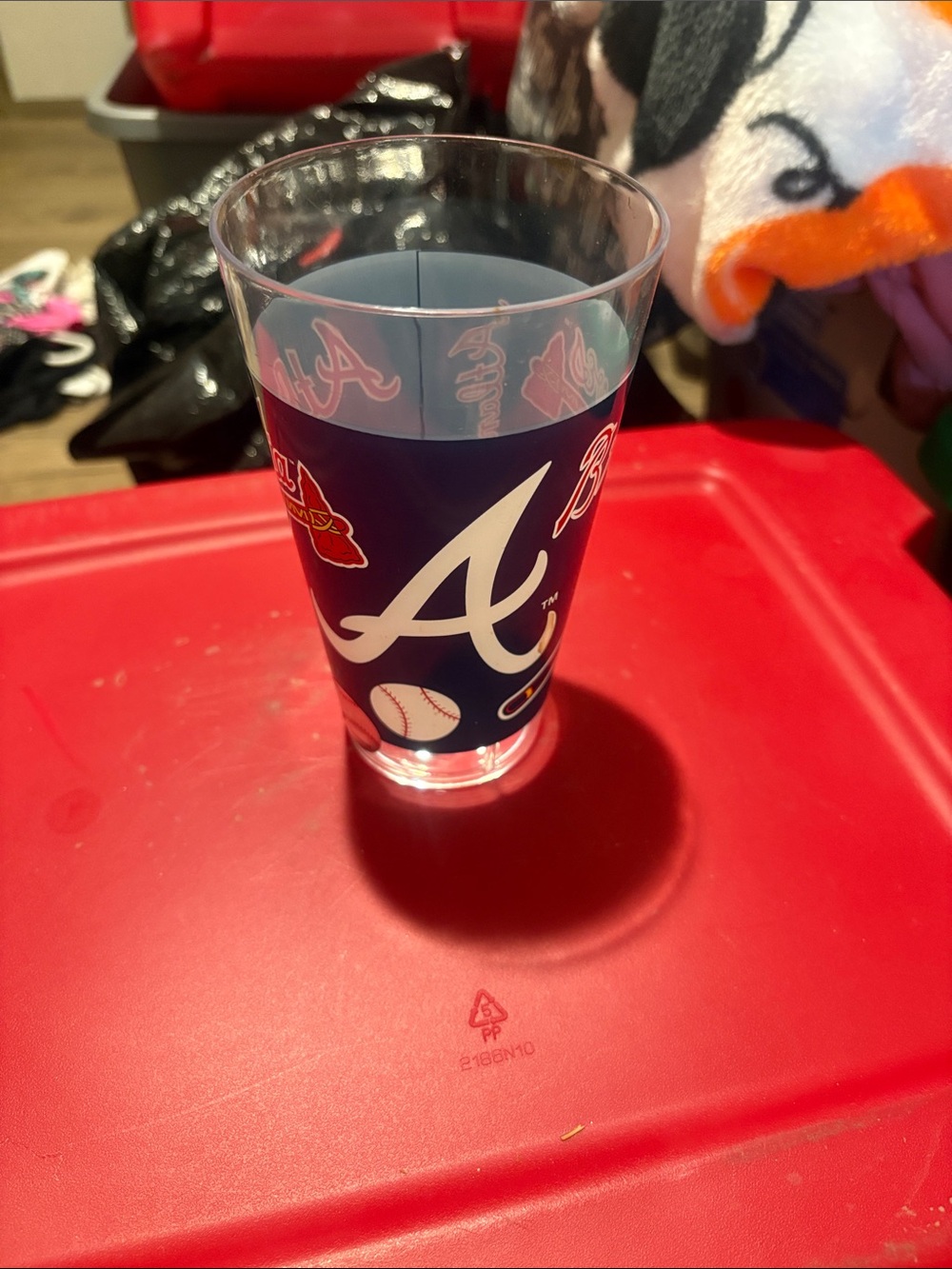 Atlanta Braves Navy Blue Logo Pint Glass